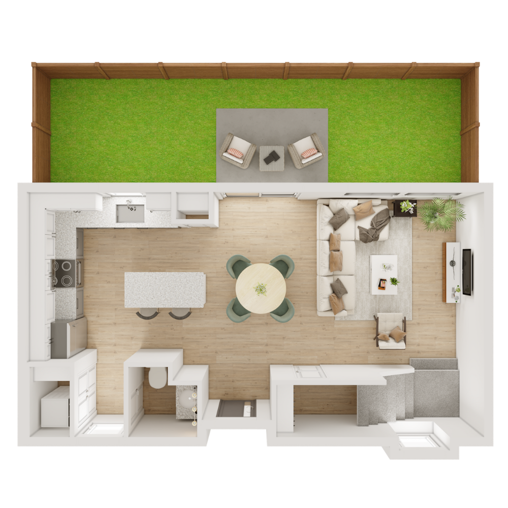 Floor plan for 2 beds, 2.5 baths, 1146 sqft